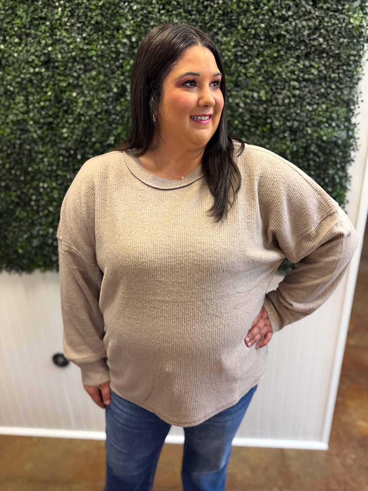 Easy Does it Ribbed Top - Plus