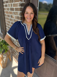 Free Falling Flutter Sleeve Dress