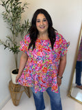 First Glance Floral Top - Plus