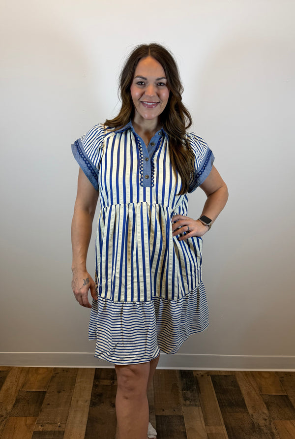 Cottage Charm Striped Dress