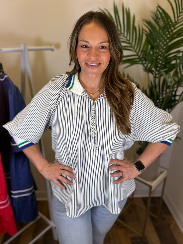 Polished Plans Half Zip Top
