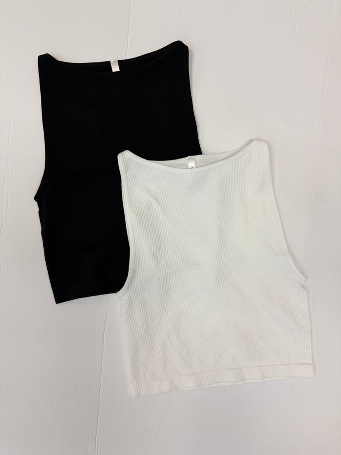 Boat Neck Crop Tank