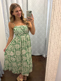 Tropic Retreat Tile Print Dress