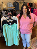 Whitney Waffle Knit Top - Plus