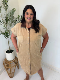 Seasonal Shift Button Front Dress - Plus