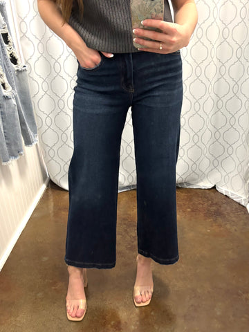 Megan High Rise Crop Wide Leg - Risen