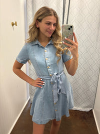 Country Cutie Chambray Dress