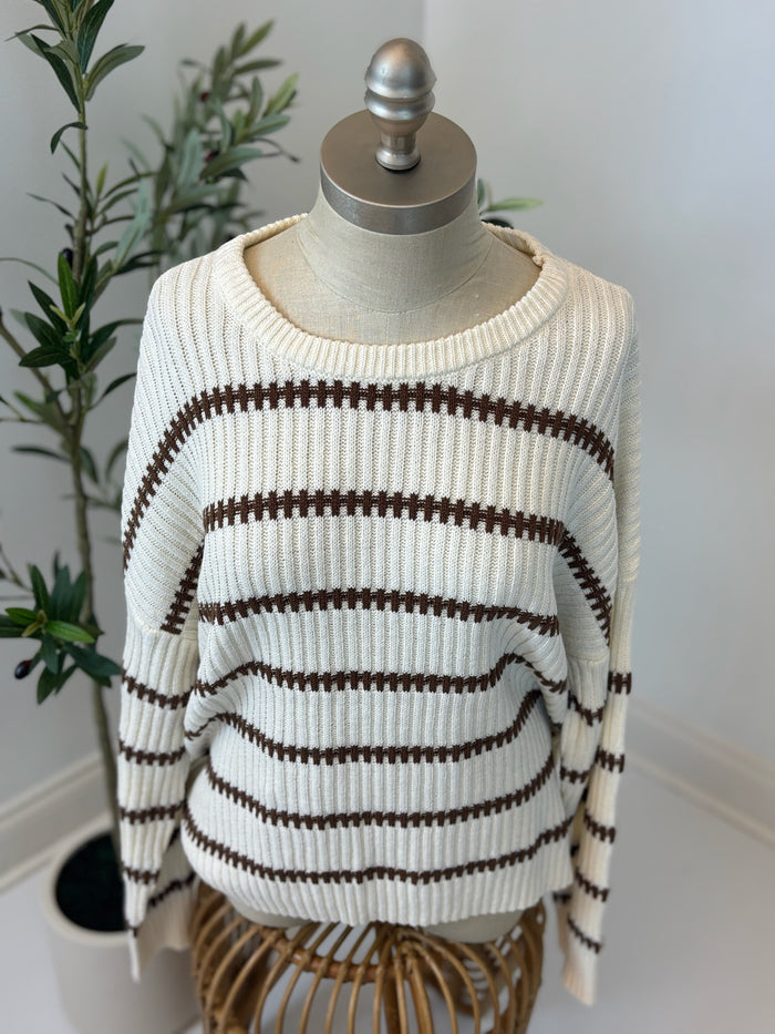 Parallel Path Ribbed Sweater