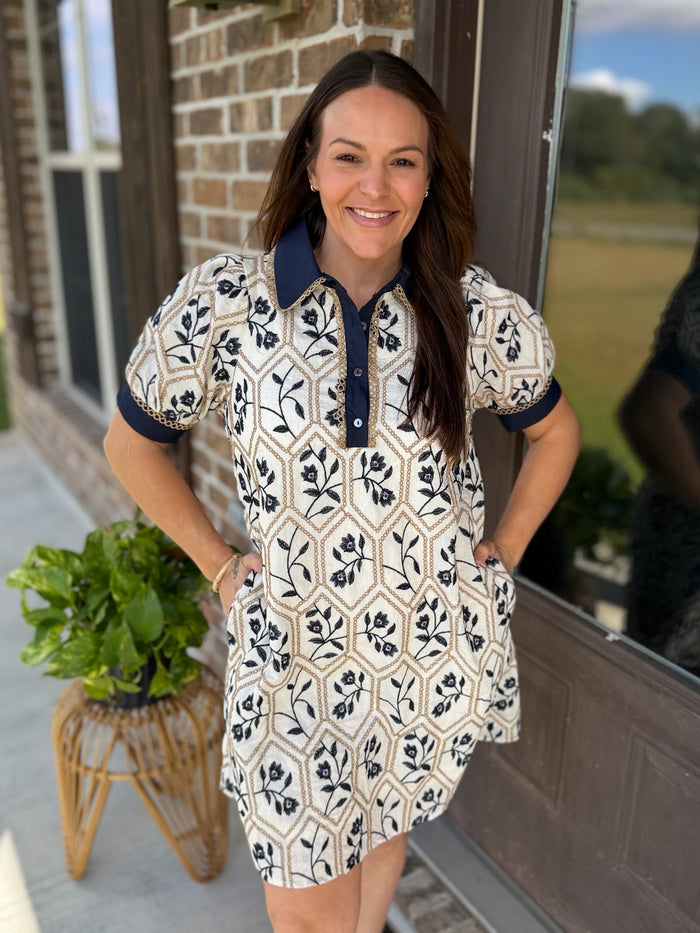 Winter Estate Embroidered Dress