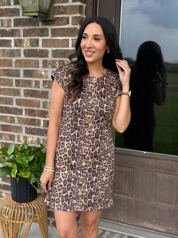 Polished Prowl Leopard Print Dress