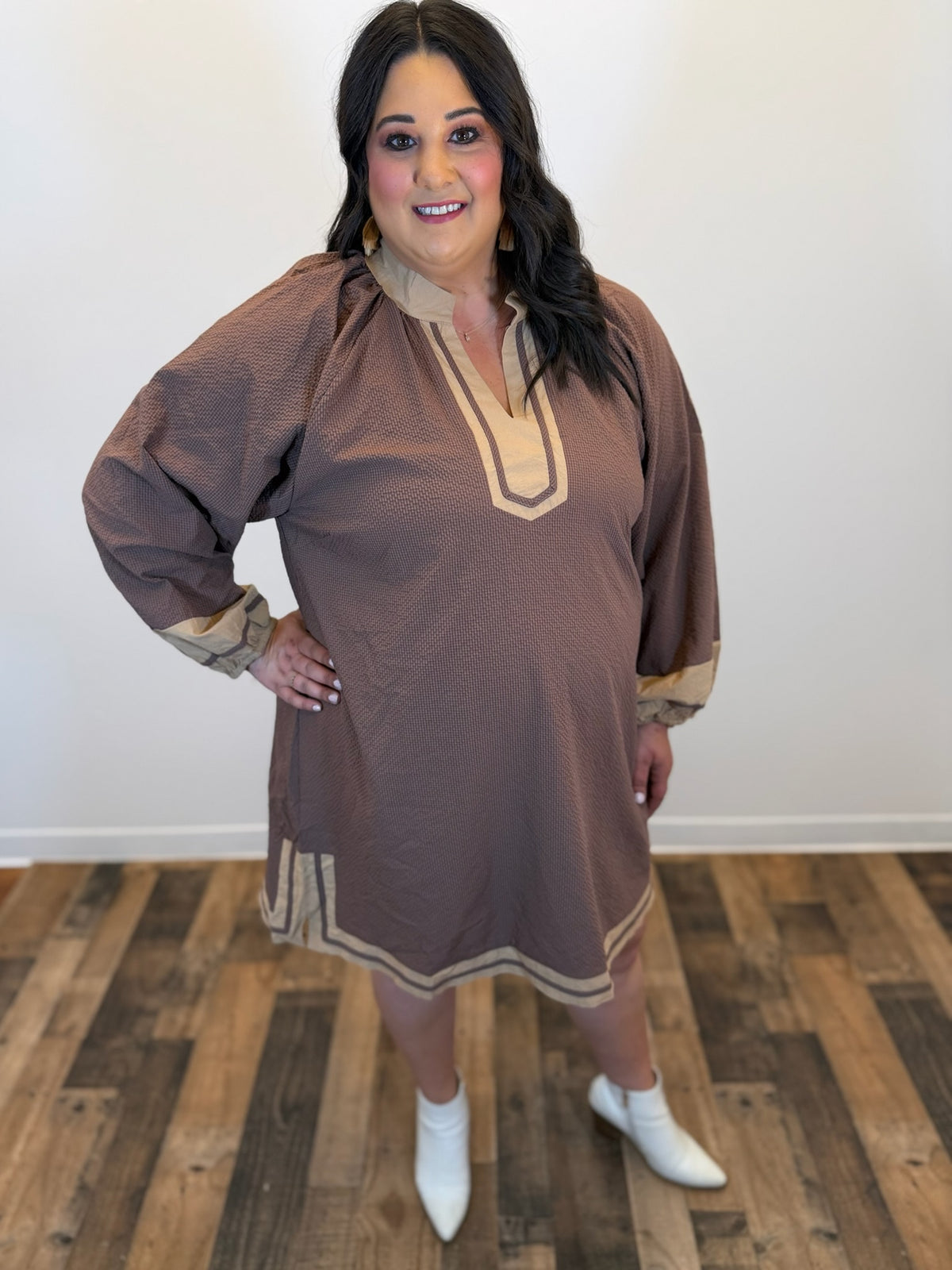 Warm Horizon Tunic Dress - Plus