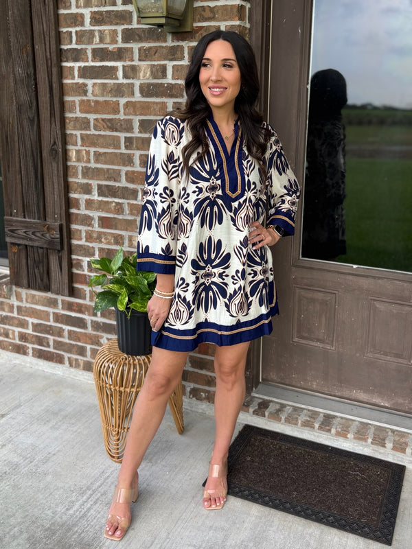 Willow Grove Split Neck Dress