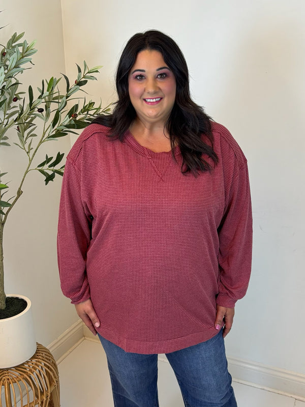 Take it Easy Knit Top - Plus