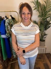 Soft Stitch Striped Top