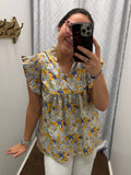 Look on the Brightside Floral Blouse