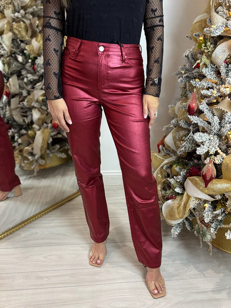 Metallic Straight Leg Pant - YMI