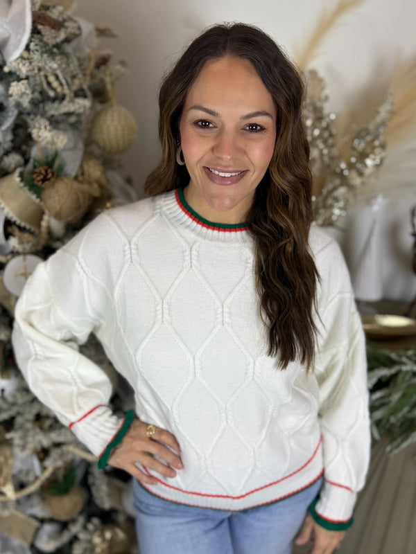 Trimmed in Cheer Sweater