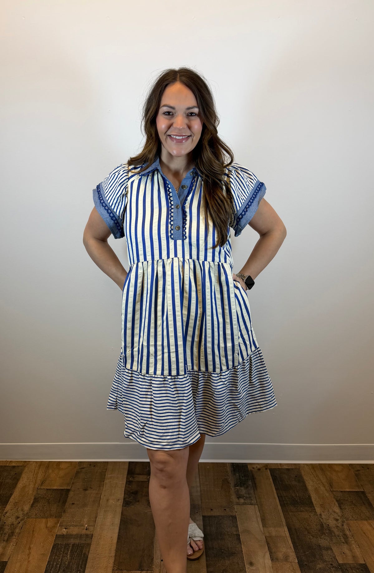Cottage Charm Striped Dress