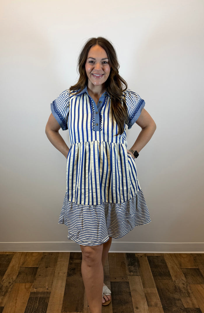 Cottage Charm Striped Dress