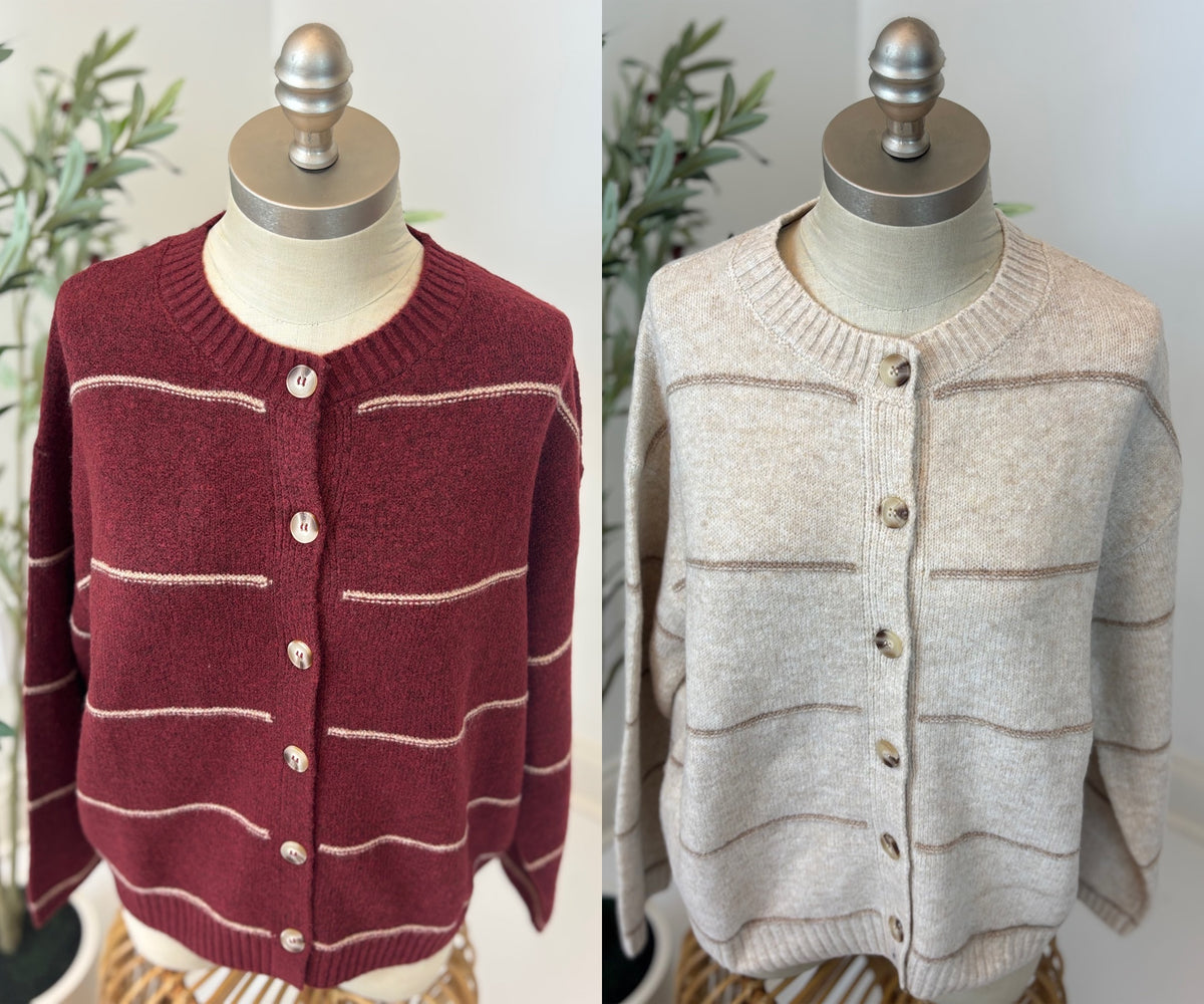 Soft Spoken Striped Cardigan