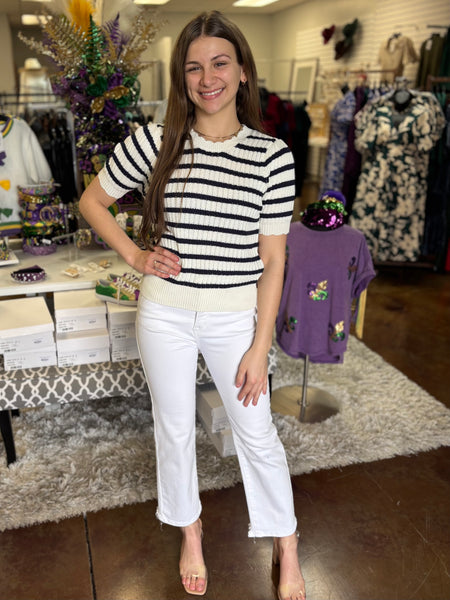 Spring Feeling Scallop Trim Top