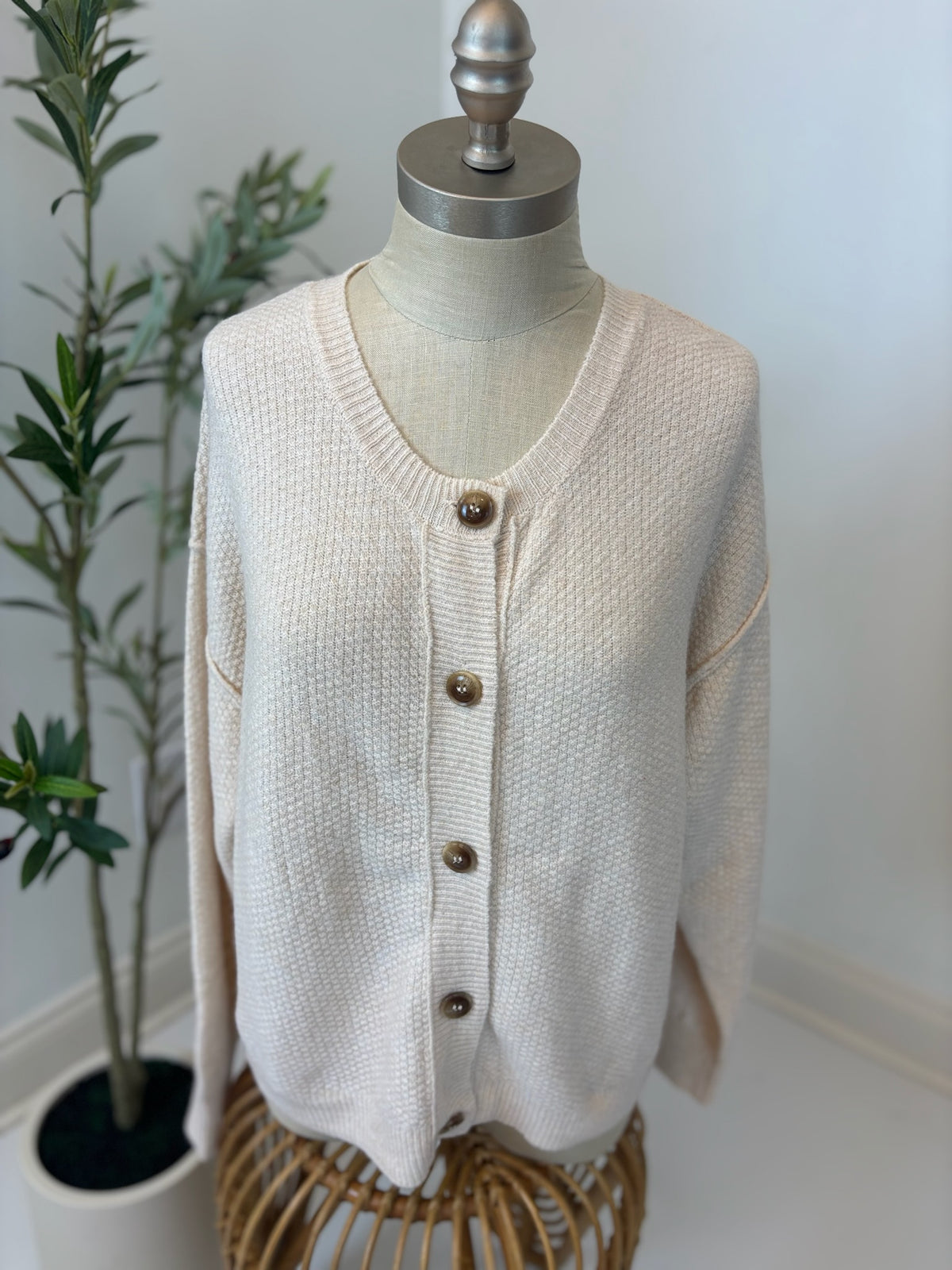 Gentle Touch Button Front Cardigan