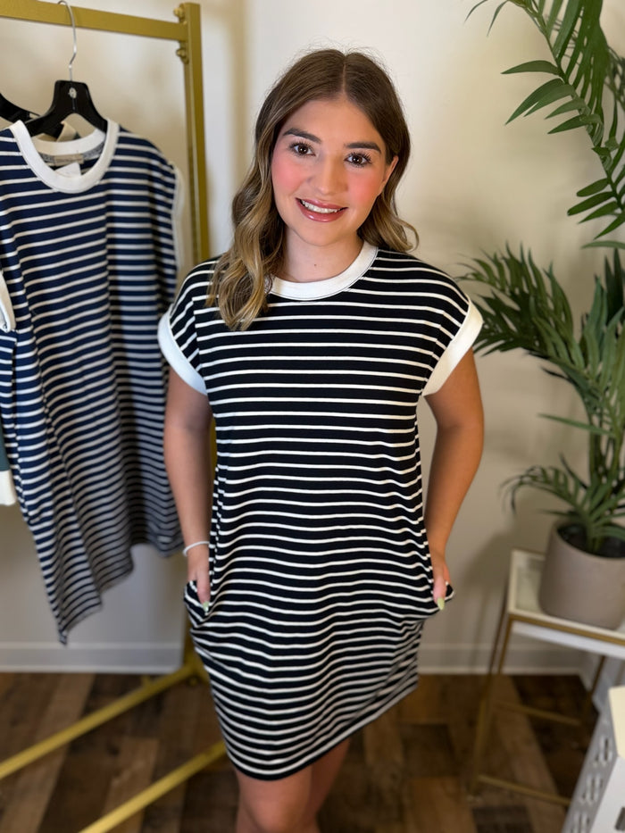 Weekend Forecast Striped Dress