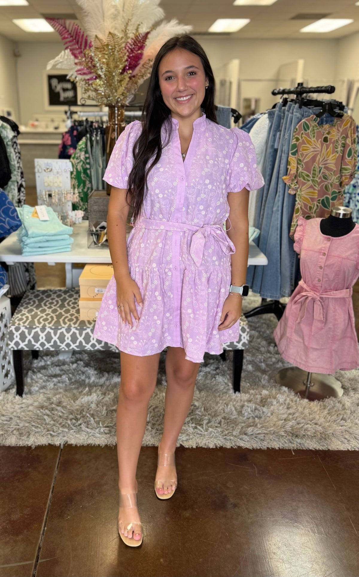 Sweet Pea Puff Sleeve Dress