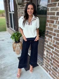Coffee Run Textured Top