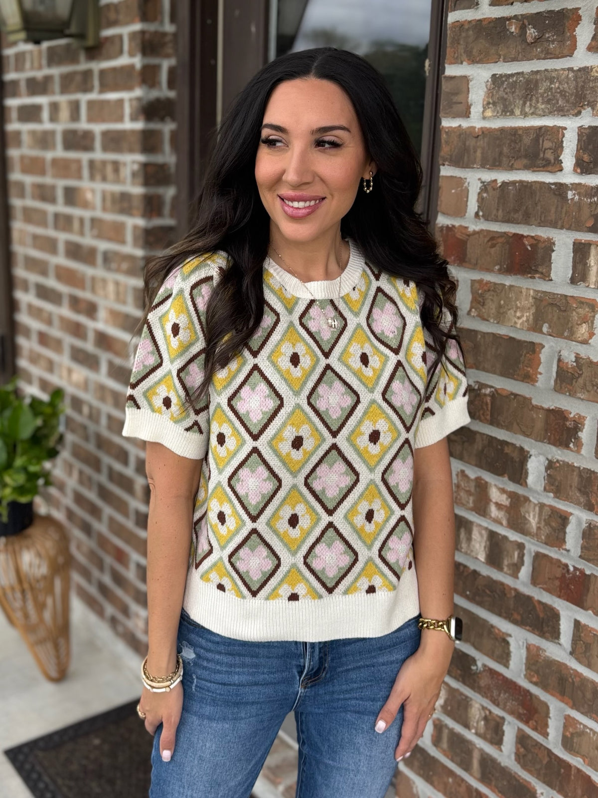 Groovy Girl Geometric Sweater
