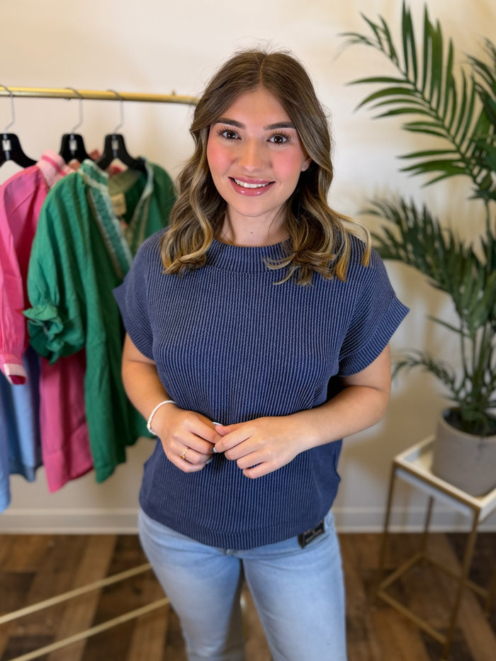 Varsity Vibes Ribbed Top
