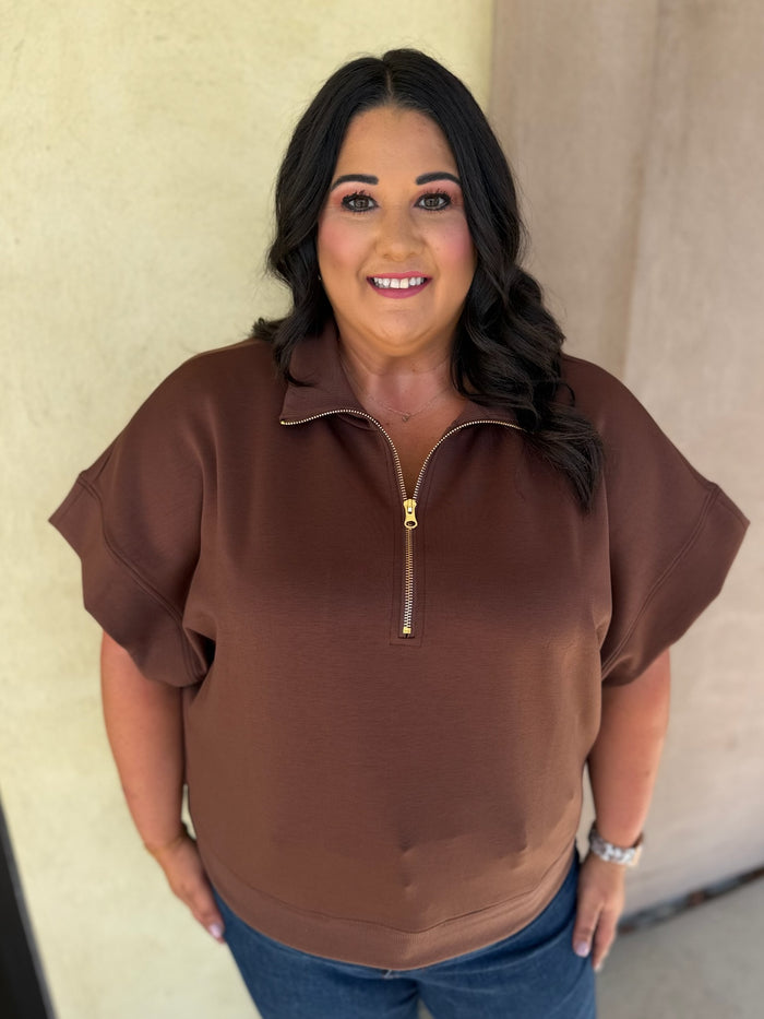 Plans Pending Half Zip Top - Plus