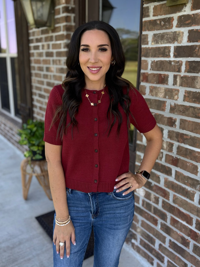 Effortless Muse Short Sleeve Cardigan
