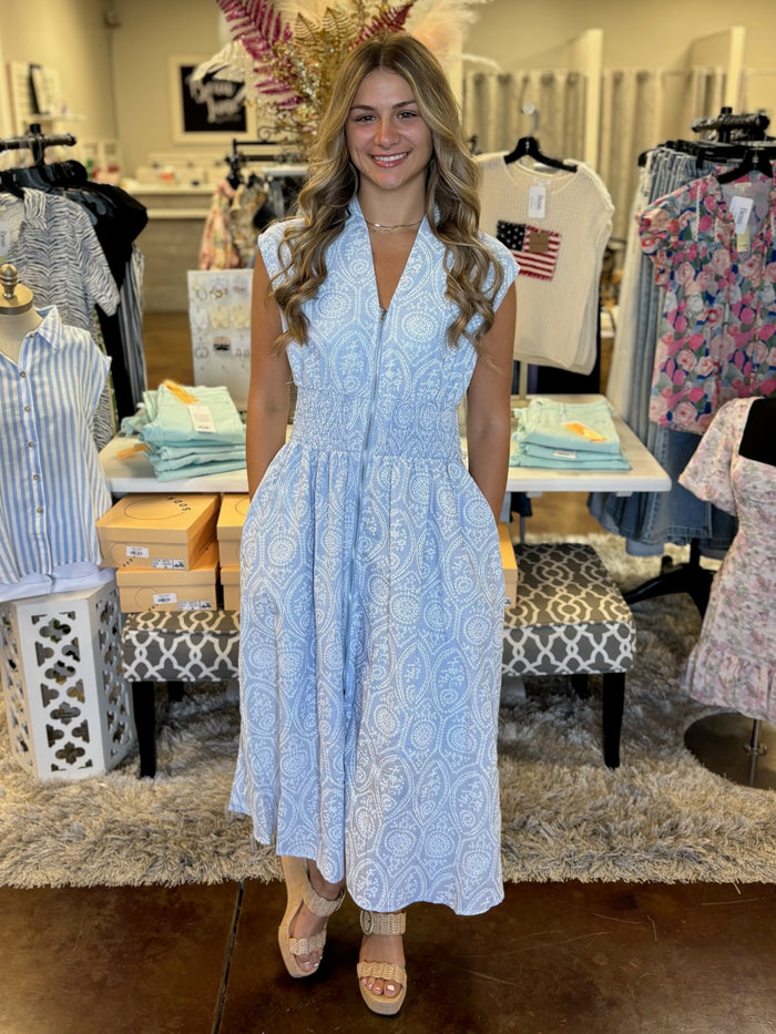 In the Clouds Eyelet Dress