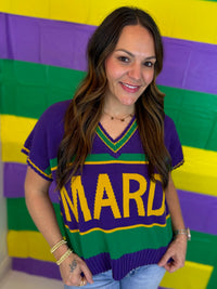 Mardi Party Knit Top