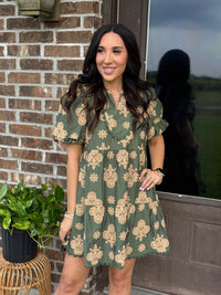 Sunlit Grove Tiered Dress
