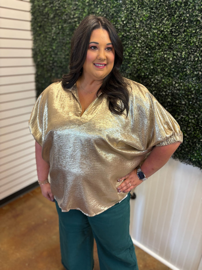 All That Glimmers Blouse - Plus