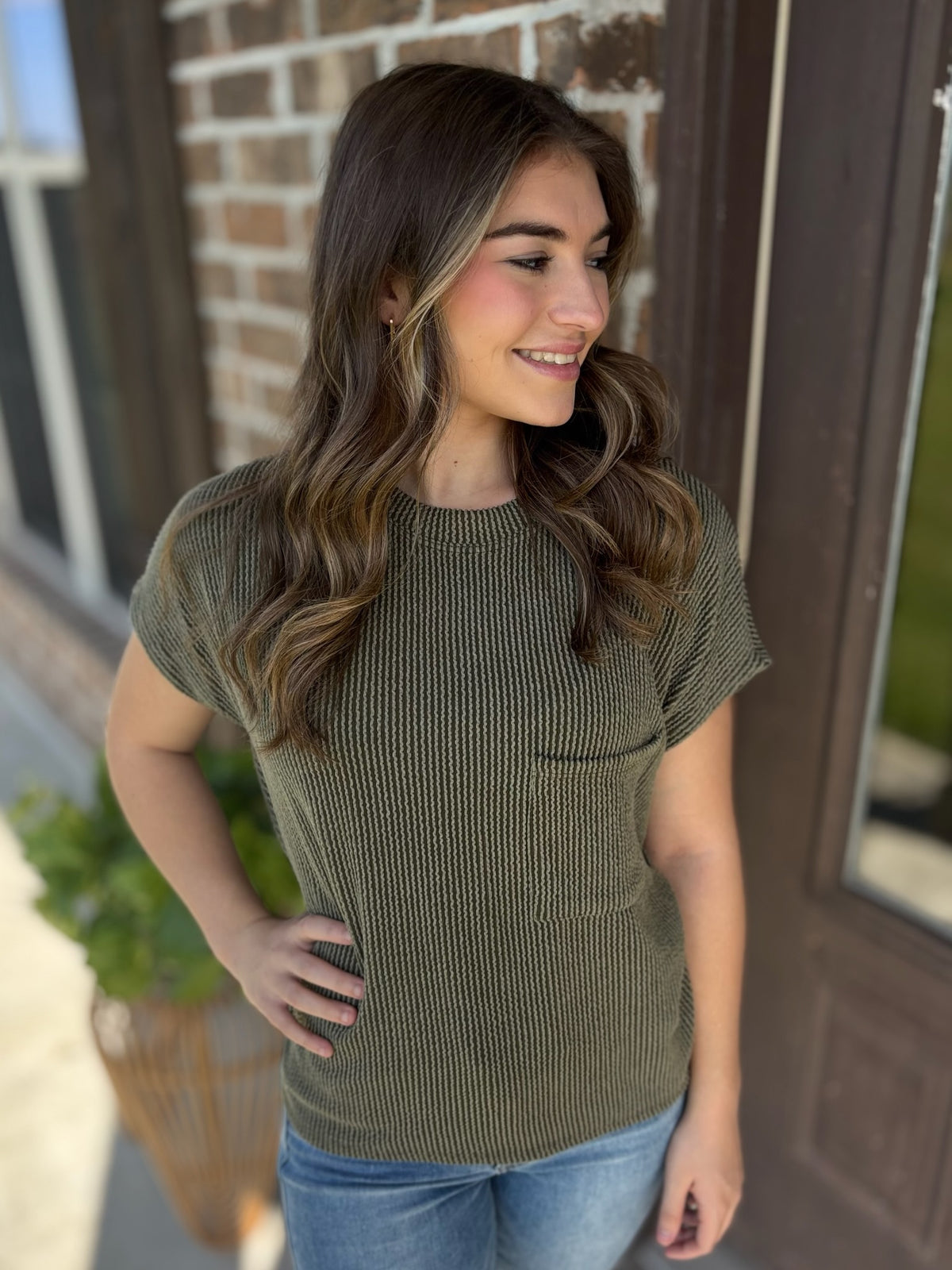 Cabin Retreat Ribbed Top