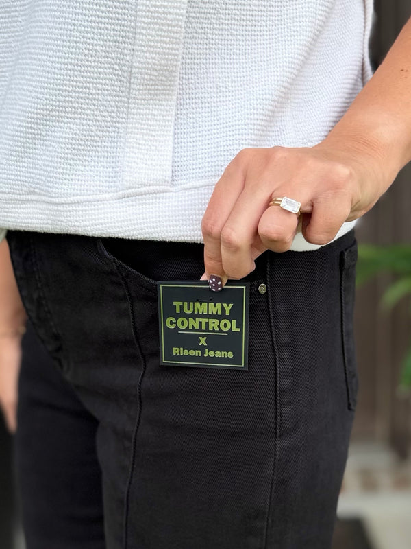 Hazel Tummy Control Cropped Wide Leg Jean - Risen
