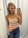 Boho Style Scalloped Knit Tank