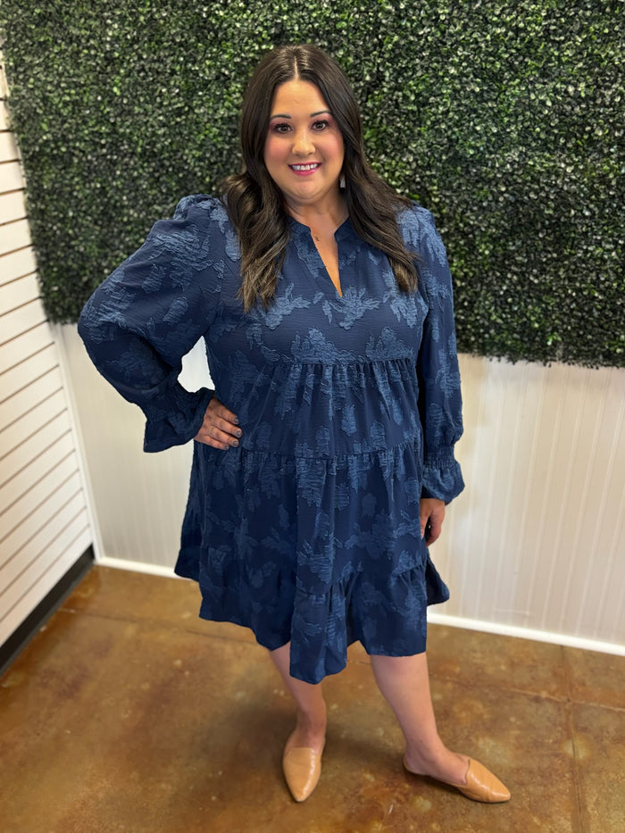 Dreamy Depths Tiered Dress - Plus