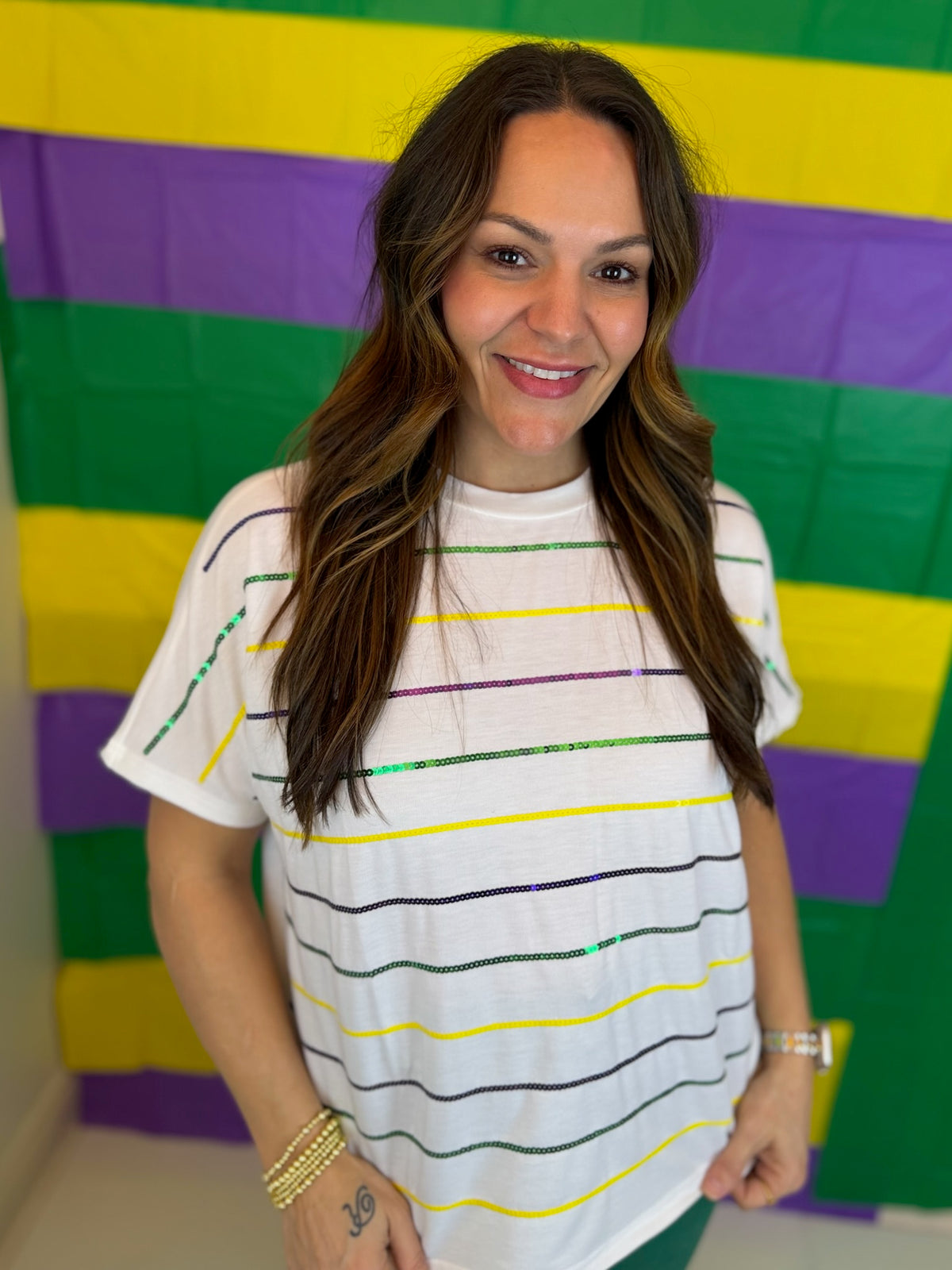 Second Line Striped Top