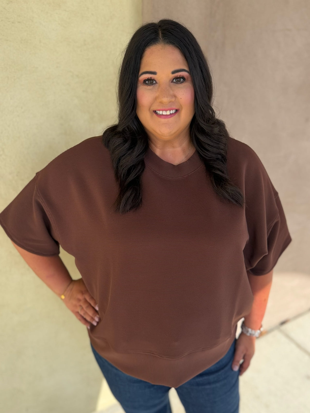 Off Duty Ribbed Top - Plus