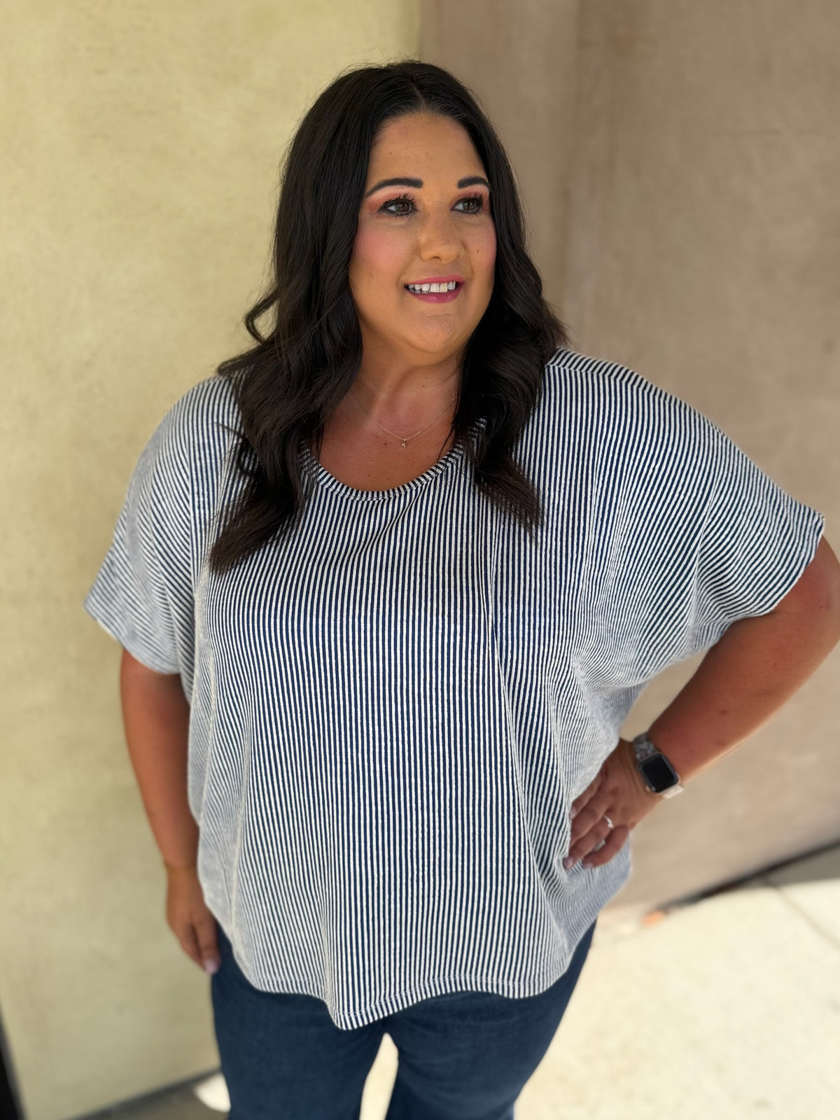 Classic Lines Ribbed Top - Plus