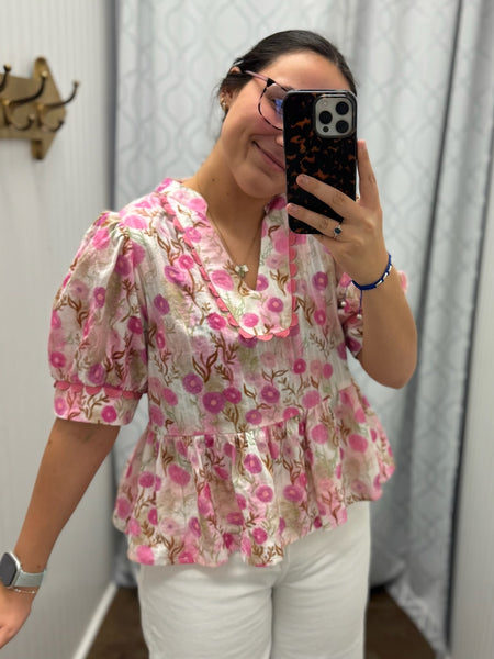 Fond of You Floral Blouse