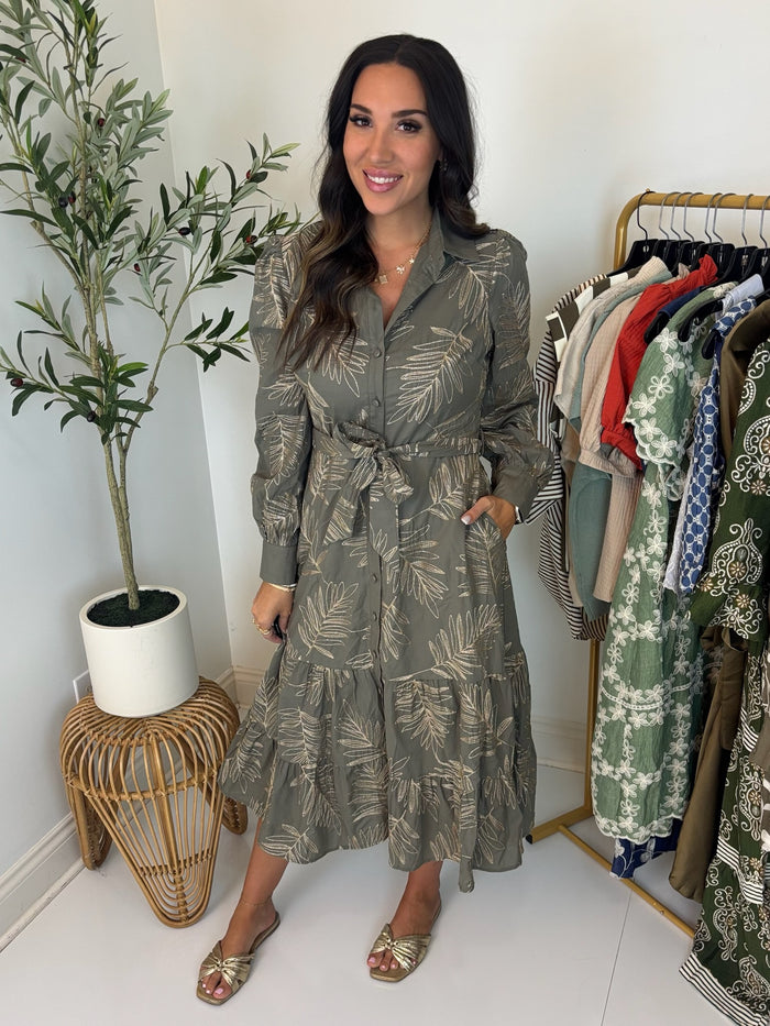 Breezy Edge Button Front Dress