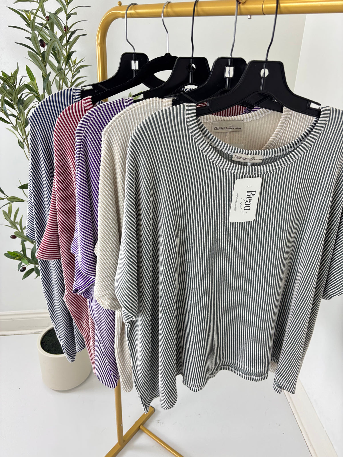 Classic Lines Ribbed Top - Plus