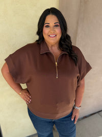 Plans Pending Half Zip Top - Plus