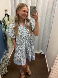 Santa Barbara Contrast Trim Dress