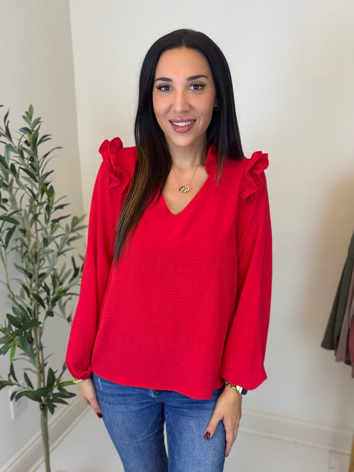Graceful Fall Ruffle Top